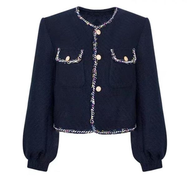 women's jackets celebrity tweed women long bubble sleeve blue business office coats female, Black;brown
women's jackets celebrity tweed women long bubble sleeve blue business office coats female, Black;brown