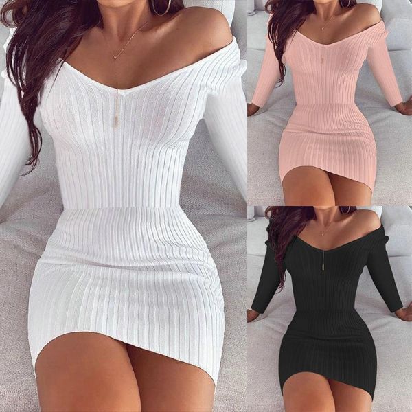 fashion european and american fall/winter women's temperament v-neck solid color slim long-sleeved hip dress casual dresses, Black;gray
fashion european and american fall/winter women's temperament v-neck solid color slim long-sleeved hip dress casual dresses, Black;gray