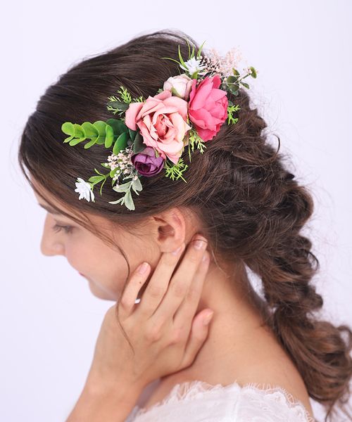 pink rose bohemian hair comb chic flower wedding bridal hair accessories decorative woodland wedding ornament for lady, Silver
pink rose bohemian hair comb chic flower wedding bridal hair accessories decorative woodland wedding ornament for lady, Silver