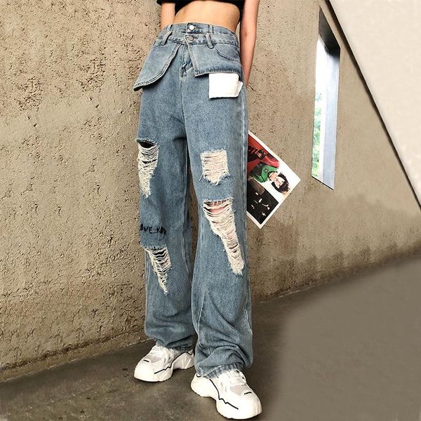 women's jeans women high waist hole loose casual denim trousers wide leg light blue streetwear fashion vintage pants plus size
women's jeans women high waist hole loose casual denim trousers wide leg light blue streetwear fashion vintage pants plus size
