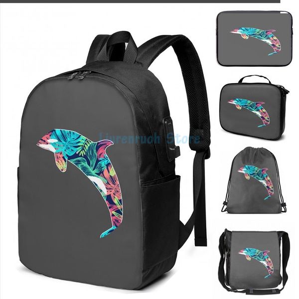 graphic print tropical flowers killer whale shirt, sea orca tee usb charge backpack men school bags women bag travel laptop
graphic print tropical flowers killer whale shirt, sea orca tee usb charge backpack men school bags women bag travel laptop