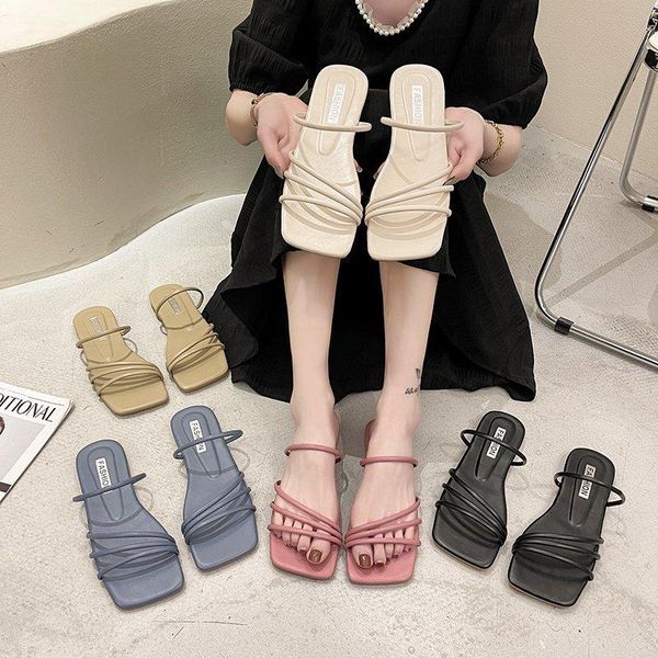 slippers women summer 2021 korean version square-toe flat-heel candy color fashion outer wear sandals black khaki
slippers women summer 2021 korean version square-toe flat-heel candy color fashion outer wear sandals black khaki