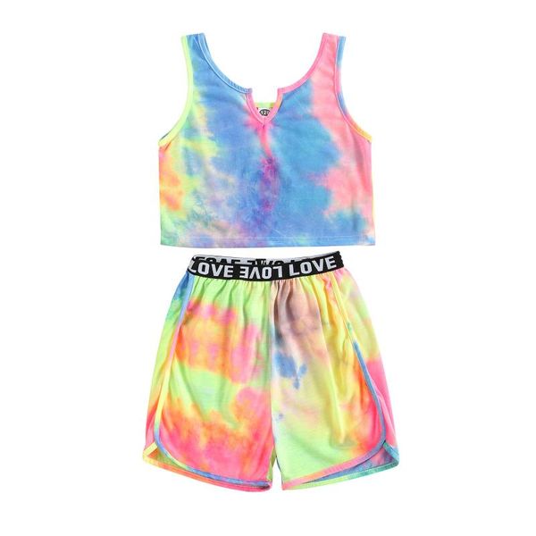 kids girls summer clothes set fashion 2piece outfit sets sleevelesstie-dye +shorts for children clothing, White
kids girls summer clothes set fashion 2piece outfit sets sleevelesstie-dye +shorts for children clothing, White