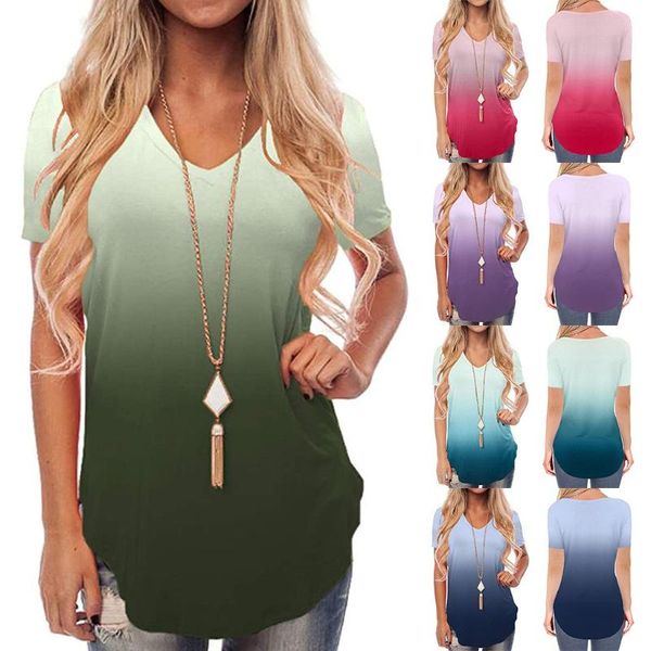 plus size t shirt women fashions summer 2021 o-neck gradient colour streetwear casual tshirt loose tee femme women's sweaters, White;black
plus size t shirt women fashions summer 2021 o-neck gradient colour streetwear casual tshirt loose tee femme women's sweaters, White;black