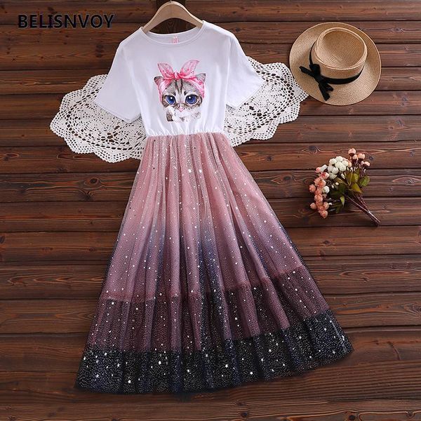 casual dresses summer kawaii cat printed sundress women sequins stars mesh patchwork fake dress girls fairy gradient starry sky pleated, Black;gray
casual dresses summer kawaii cat printed sundress women sequins stars mesh patchwork fake dress girls fairy gradient starry sky pleated, Black;gray