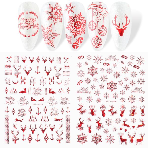 red christmas nail sticker shine glitter snowflake elk santa claus transfer slider winter nail art decorations, Black
red christmas nail sticker shine glitter snowflake elk santa claus transfer slider winter nail art decorations, Black