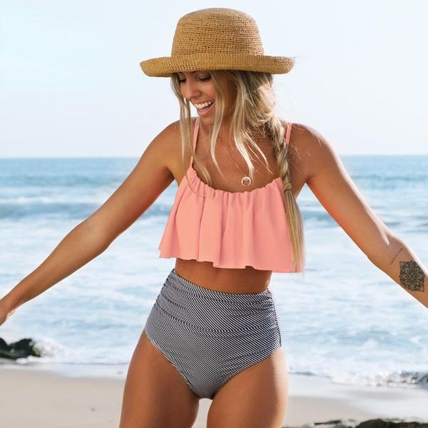 one-piece suits pink and stripe high waisted bikini sets tank swimsuit two pieces swimwear women 2021 beach bathing
one-piece suits pink and stripe high waisted bikini sets tank swimsuit two pieces swimwear women 2021 beach bathing