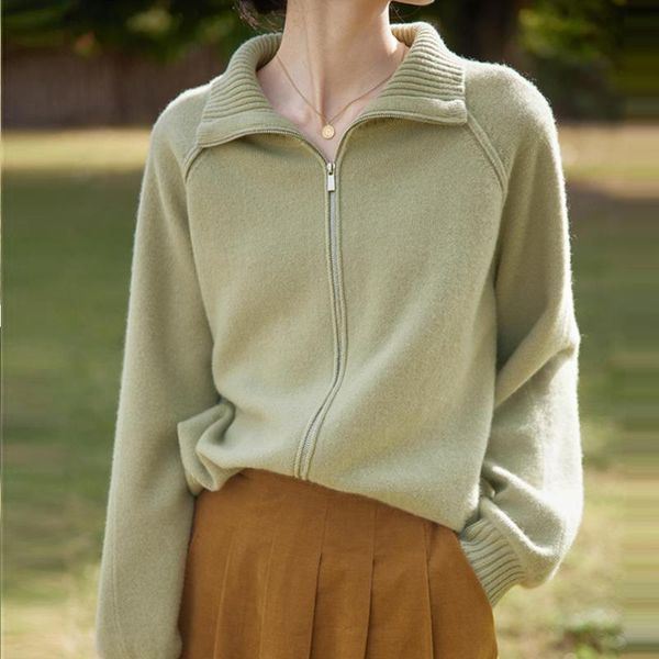 women's knits & tees korean fashion zip-up cardigans for women casual turn-down collar long sleeve loose autumn sweater cropped knitti, White
women's knits & tees korean fashion zip-up cardigans for women casual turn-down collar long sleeve loose autumn sweater cropped knitti, White