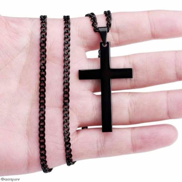 pendant necklaces stainless steel choker jewelry with chain necklace male black st peter's inverted cross for men, Silver
pendant necklaces stainless steel choker jewelry with chain necklace male black st peter's inverted cross for men, Silver