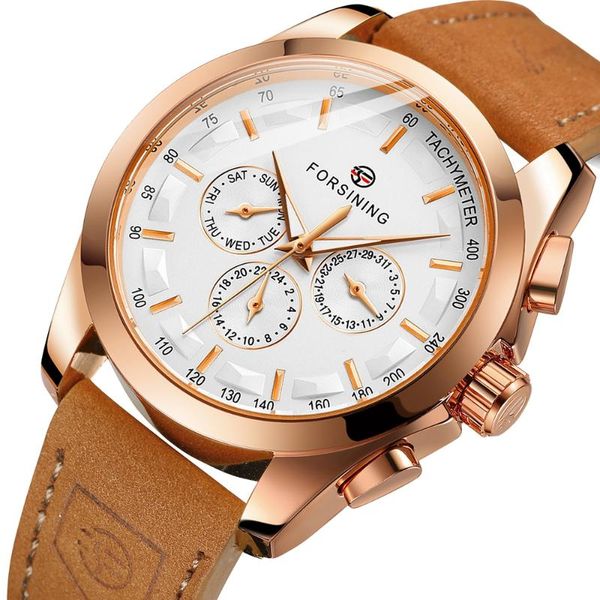 wristwatches forsining casual men's date/week/24hours auto mechanical watches leather gift box ship, Slivery;brown
wristwatches forsining casual men's date/week/24hours auto mechanical watches leather gift box ship, Slivery;brown