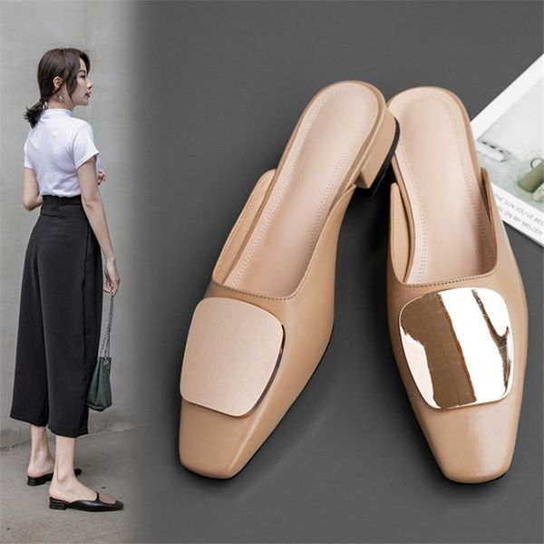 slippers pxelena design luxury women genuine leather mules shoes low heels comfort metal decor slides outside party summer 2021, Black
slippers pxelena design luxury women genuine leather mules shoes low heels comfort metal decor slides outside party summer 2021, Black
