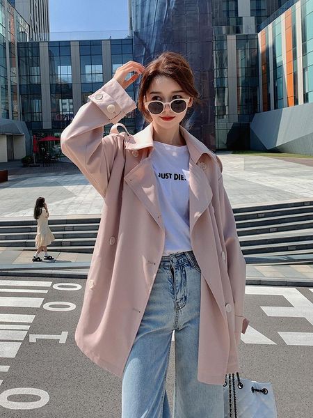 women's trench coats windbreaker spring autumn british fashion loose high-quality double-breasted lace-up long-sleeved feminine coat m1, Tan;black
women's trench coats windbreaker spring autumn british fashion loose high-quality double-breasted lace-up long-sleeved feminine coat m1, Tan;black