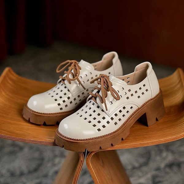 dress shoes genuine leather lace up round toe summer breathable hole square high heels casual loafers women pumps l0f9, Black
dress shoes genuine leather lace up round toe summer breathable hole square high heels casual loafers women pumps l0f9, Black