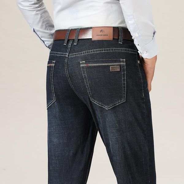 men's jeans autumn and winter straight loose business casual large size cotton elasticity denim pants male brand 42, Blue
men's jeans autumn and winter straight loose business casual large size cotton elasticity denim pants male brand 42, Blue