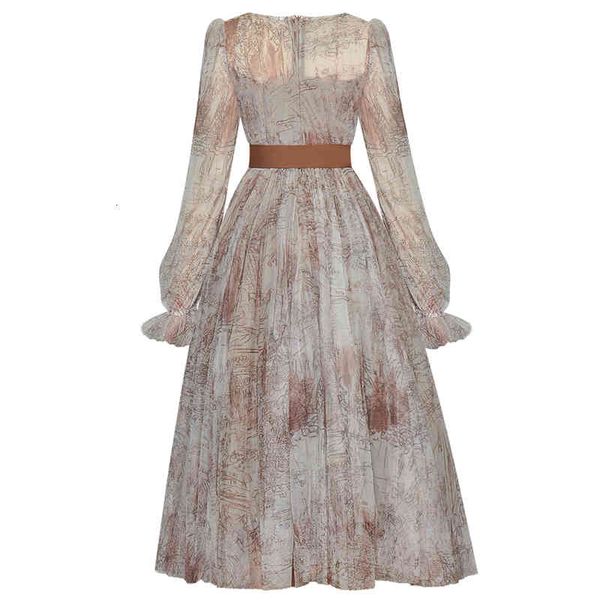 dress seqinyy vintage midi spring fashion design female runway party brown flowers printed elegant ball, Black;gray
dress seqinyy vintage midi spring fashion design female runway party brown flowers printed elegant ball, Black;gray