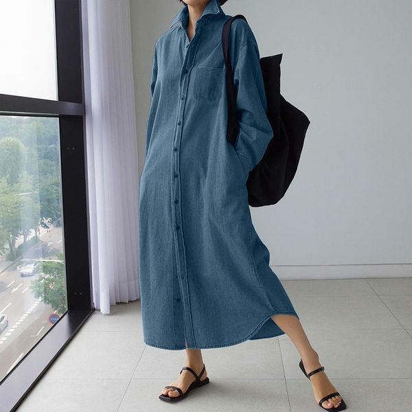 casual dresses denim style zanzea fashion sundress women autumn long shirt dress lapel neck full sleeve vestidos kaftan buttons belted, Black;gray
casual dresses denim style zanzea fashion sundress women autumn long shirt dress lapel neck full sleeve vestidos kaftan buttons belted, Black;gray