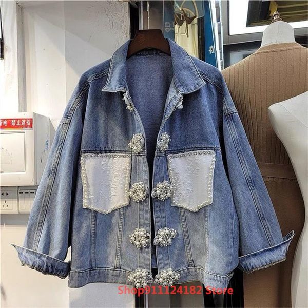 women's jackets european fashion brand denim spring beaded disc buckle design jacket temperament cardigan, Black;brown
women's jackets european fashion brand denim spring beaded disc buckle design jacket temperament cardigan, Black;brown