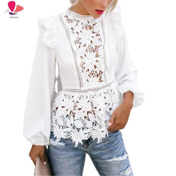 women's blouses & shirts 2021 women floral lace boho long sleeve white ladies hollow out autumn spring elegant blouse streetwear s-xl
women's blouses & shirts 2021 women floral lace boho long sleeve white ladies hollow out autumn spring elegant blouse streetwear s-xl