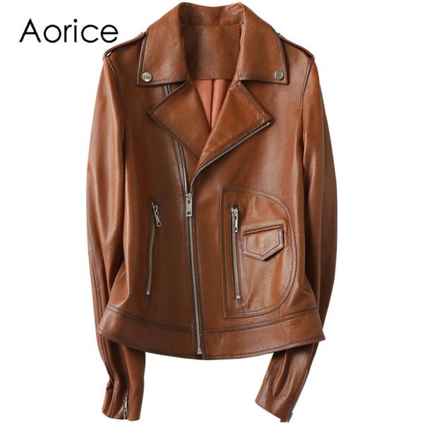 women's leather & faux aorice winter spring women genuine real sheepskin jacket coats trench suit clothing a21510, Black
women's leather & faux aorice winter spring women genuine real sheepskin jacket coats trench suit clothing a21510, Black