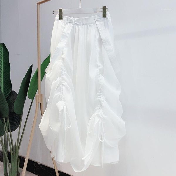simple fresh white fairy skirts women korean fashion shirring design faldas mujer spring summer all match elastic jupe, Black
simple fresh white fairy skirts women korean fashion shirring design faldas mujer spring summer all match elastic jupe, Black