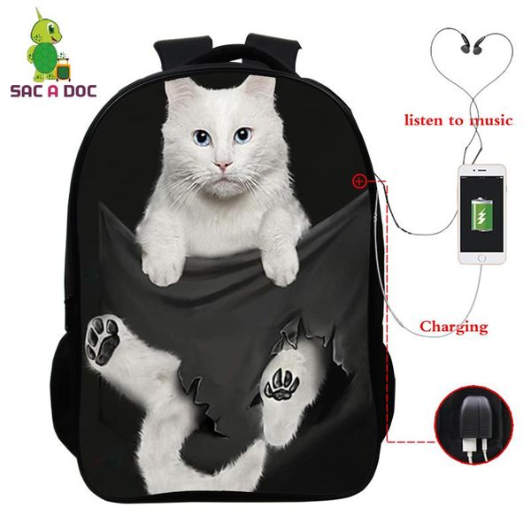backpack back to school cute cat printing 3d animal women rucksack for travel large children bagpack mochila para hombre
backpack back to school cute cat printing 3d animal women rucksack for travel large children bagpack mochila para hombre