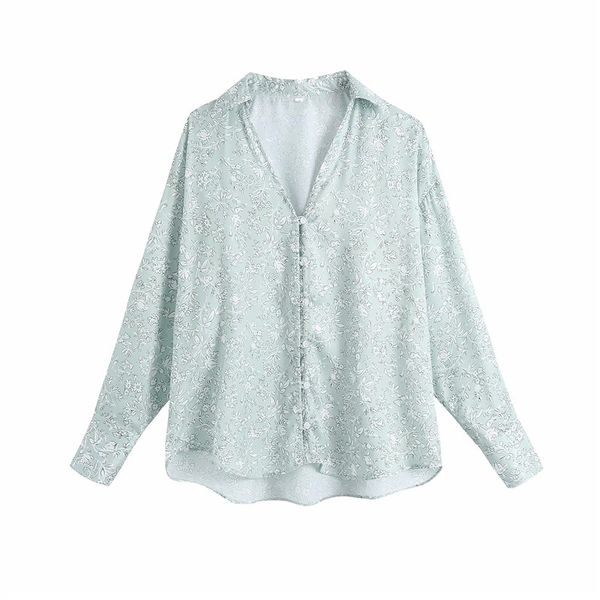women's blouses & shirts women summer v-neck long sleeve casual green loose girls fashion floarl print single breasted chic blouse, White
women's blouses & shirts women summer v-neck long sleeve casual green loose girls fashion floarl print single breasted chic blouse, White