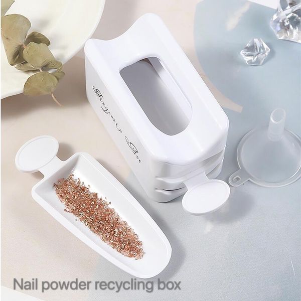 nail art kits 1 set manicure powder recycling storage box portable infiltration container white double layer tool
nail art kits 1 set manicure powder recycling storage box portable infiltration container white double layer tool