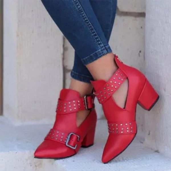 boots women's ankle woman fashion autumn rivet square heels women pointed toe leather female pumps ladies zip shoes plus size 43, Black
boots women's ankle woman fashion autumn rivet square heels women pointed toe leather female pumps ladies zip shoes plus size 43, Black