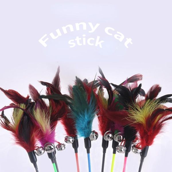 cat toys random color make a stick feather black coloured pole like birds with small bell natural 1pcs
cat toys random color make a stick feather black coloured pole like birds with small bell natural 1pcs