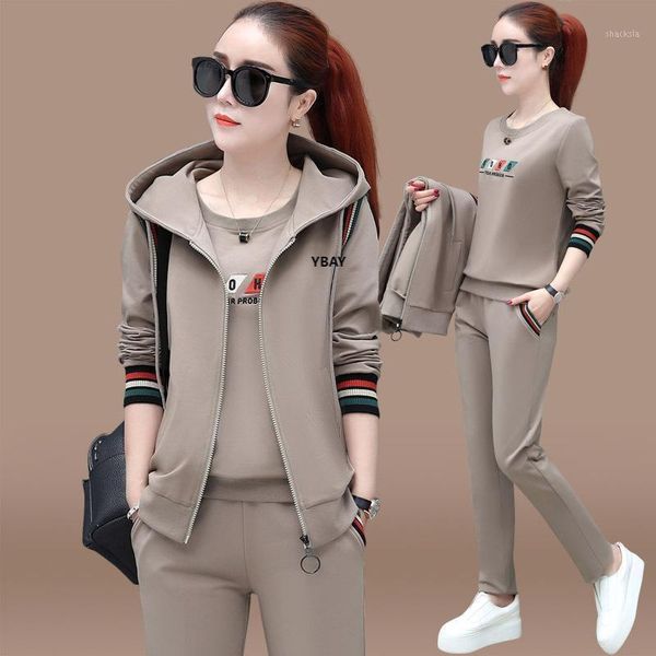 autumn and winter women's sports three-piece large size loose long-sleeved vest sweater casual running wea tracksuits, Gray
autumn and winter women's sports three-piece large size loose long-sleeved vest sweater casual running wea tracksuits, Gray