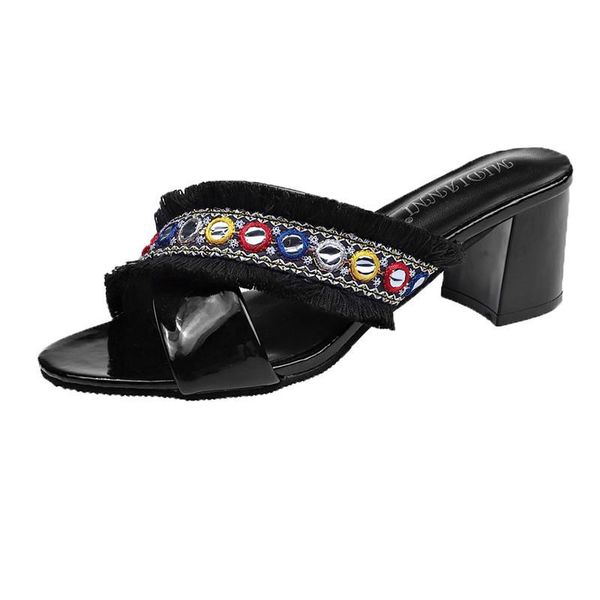 slippers big size shoes casual multicolored sandals low slides square heel slipers women luxury block 2021 fabric hoof heels rom, Black
slippers big size shoes casual multicolored sandals low slides square heel slipers women luxury block 2021 fabric hoof heels rom, Black