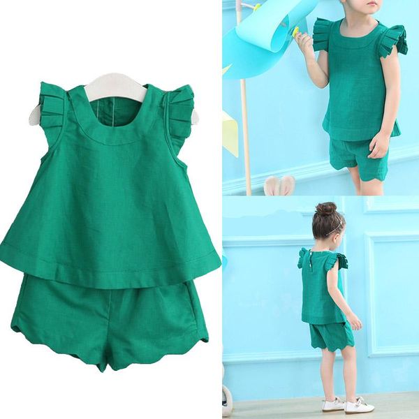 clothing sets summer kids girls style casual baby clothes short sleeve t-shirt+pant dress 2pcs children suits, White
clothing sets summer kids girls style casual baby clothes short sleeve t-shirt+pant dress 2pcs children suits, White
