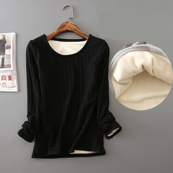 women's t-shirt winter warm t thick fleece thermal underwear long sleeve stripe cotton tee er soft o neck 6lha, White
women's t-shirt winter warm t thick fleece thermal underwear long sleeve stripe cotton tee er soft o neck 6lha, White