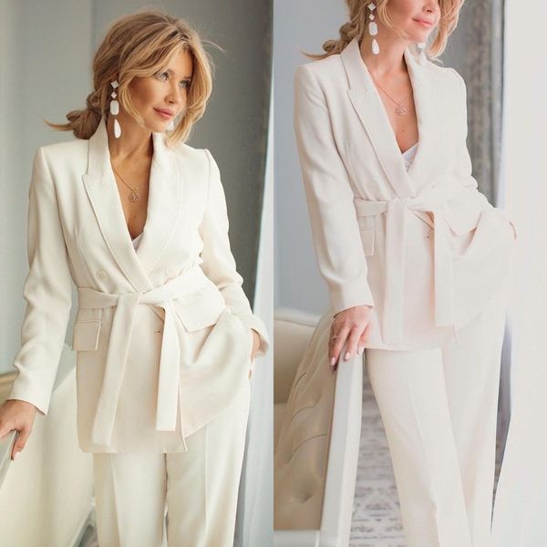 ivory 2021 mother of the bride dresses pant suits with belt slim fit evening party prom blazer ol outfit women tuxedos (jacket+pants), Black;red
ivory 2021 mother of the bride dresses pant suits with belt slim fit evening party prom blazer ol outfit women tuxedos (jacket+pants), Black;red