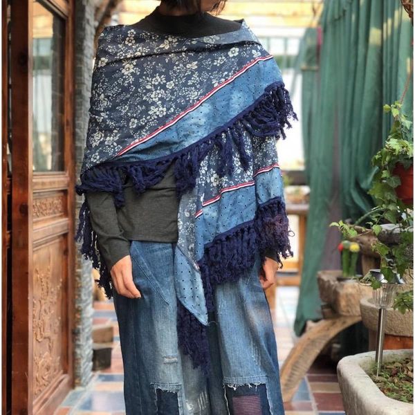 scarves women vintage patchwork scarf wraps female retro spliced ladies shawl, Blue;gray
scarves women vintage patchwork scarf wraps female retro spliced ladies shawl, Blue;gray
