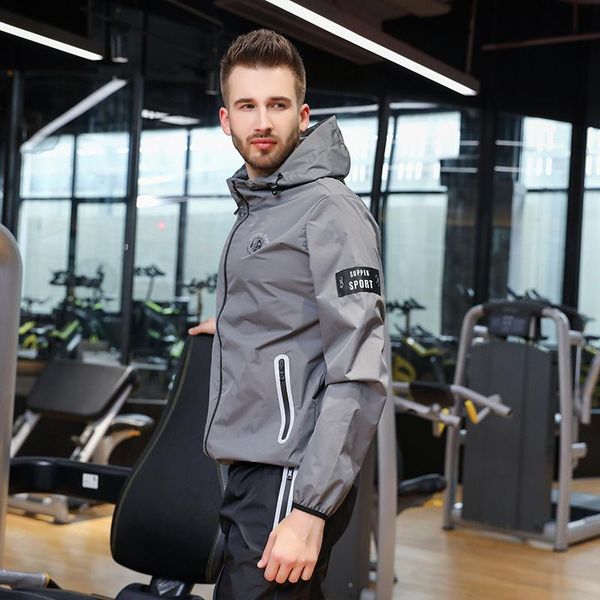 men's tracksuits slimming blazer sports outdoor leisure running training clothing, Gray
men's tracksuits slimming blazer sports outdoor leisure running training clothing, Gray