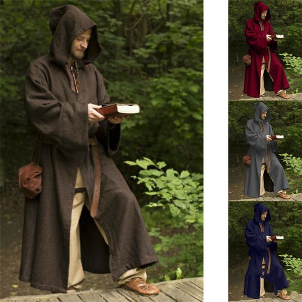 men's casual shirts european and american shirts, medieval retro hooded long-sleeved robes, solid color loose stage performance me, White;black
men's casual shirts european and american shirts, medieval retro hooded long-sleeved robes, solid color loose stage performance me, White;black