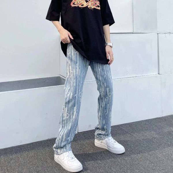 men's pants jogger summer thin section loose hong kong style straight-leg high street trend wide-leg all-match jeans, Black
men's pants jogger summer thin section loose hong kong style straight-leg high street trend wide-leg all-match jeans, Black