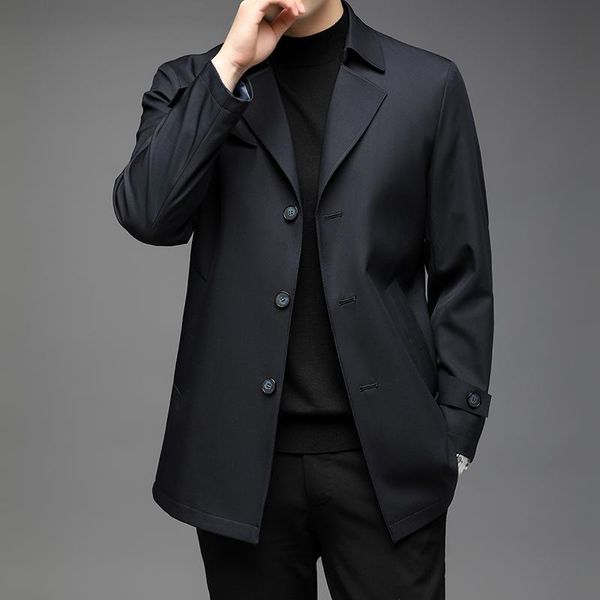 men's hoodies & sweatshirts 2021 windbreaker men's mid-length spring and autumn coat lapel jacket business casual clothing, Black
men's hoodies & sweatshirts 2021 windbreaker men's mid-length spring and autumn coat lapel jacket business casual clothing, Black