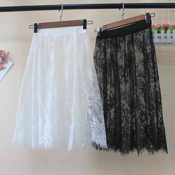 summer women lace skirts fashion solid casual mesh tulle skirt hollow out short pencil elegant elastic black white skirt
summer women lace skirts fashion solid casual mesh tulle skirt hollow out short pencil elegant elastic black white skirt