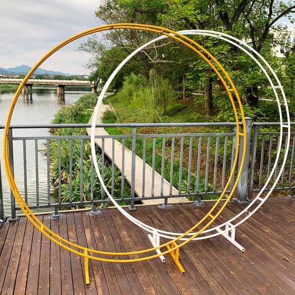 party decoration iron double rod ring wedding arch outdoor marriage birthday round background shelf frame
party decoration iron double rod ring wedding arch outdoor marriage birthday round background shelf frame