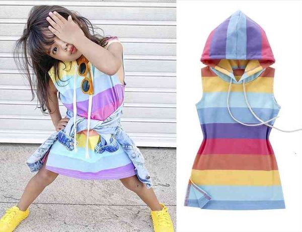 rainbow stripes kids summer sleeveless dress for girl blouses cotton casual princess party dresses baby shirts clothes, Red;yellow
rainbow stripes kids summer sleeveless dress for girl blouses cotton casual princess party dresses baby shirts clothes, Red;yellow