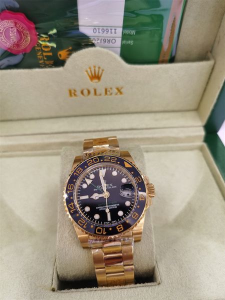 with original box men's watch 116718 bp factory produces 2813 imported automatic movement 40mm18k gold never fade 904l steel case chain, Slivery;brown
with original box men's watch 116718 bp factory produces 2813 imported automatic movement 40mm18k gold never fade 904l steel case chain, Slivery;brown
