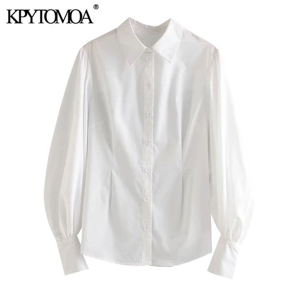 women fashion button-up white blouses vintage lapel collar puff sleeve female shirts blusas chic 210416
women fashion button-up white blouses vintage lapel collar puff sleeve female shirts blusas chic 210416