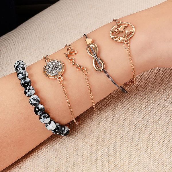 charm bracelets sell fashion design bracelet retro all-match for lady and girls alloy beaded chain combination 5 piece set, Golden;silver
charm bracelets sell fashion design bracelet retro all-match for lady and girls alloy beaded chain combination 5 piece set, Golden;silver