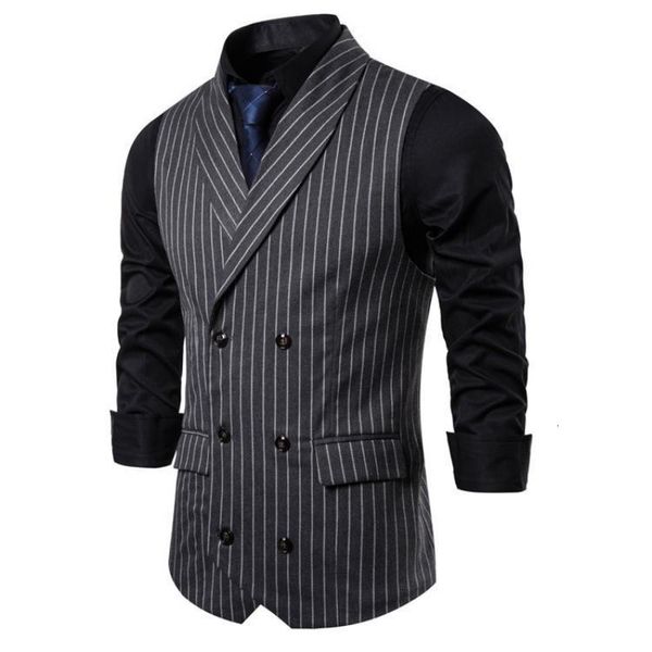 & men's suits blazers striped waistcoat coat autumn sleeveless vest double breasted work clothes casual suit jacket, White;black
& men's suits blazers striped waistcoat coat autumn sleeveless vest double breasted work clothes casual suit jacket, White;black