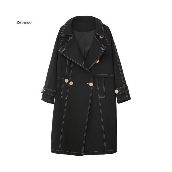 mid-length loose double-breasted women trench coat autumn 2021 fashion plus size casual windbreaker female outwear women's coat, Tan;black
mid-length loose double-breasted women trench coat autumn 2021 fashion plus size casual windbreaker female outwear women's coat, Tan;black