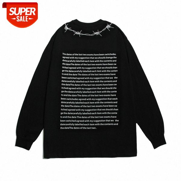 dark letters printed long-sleeved t-shirt men's bf romantic loose round neck pullover bottoming shirt #4p4k, White;black
dark letters printed long-sleeved t-shirt men's bf romantic loose round neck pullover bottoming shirt #4p4k, White;black