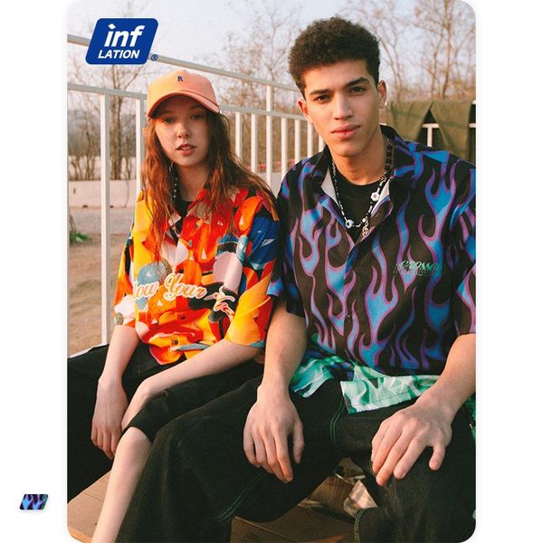 men's polos 2021 collection in europe and the trend of personality flame color full version easing male flower shirt with sleeves, White;black
men's polos 2021 collection in europe and the trend of personality flame color full version easing male flower shirt with sleeves, White;black