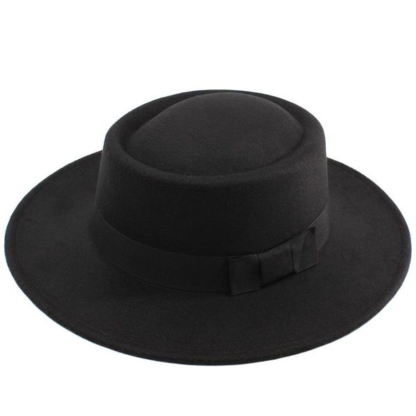 wide brim hats solid color autumn winter fashion wool simple round flat vintage fedoras for women chain ribbon, Blue;gray
wide brim hats solid color autumn winter fashion wool simple round flat vintage fedoras for women chain ribbon, Blue;gray